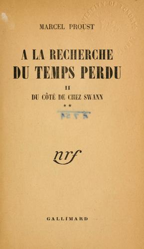 À la recherche du temps perdu. (French language, 1919, Gallimard)
