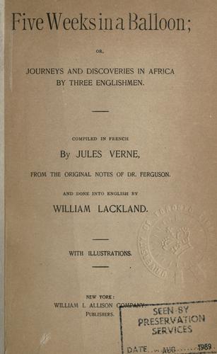 Five Weeks in a Balloon (William L. Allison Company)