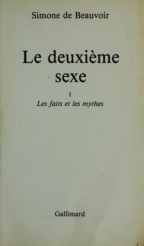 Le deuxième sexe (French language, 1976, Gallimard)