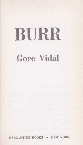 Burr (1982, Ballantine Books)