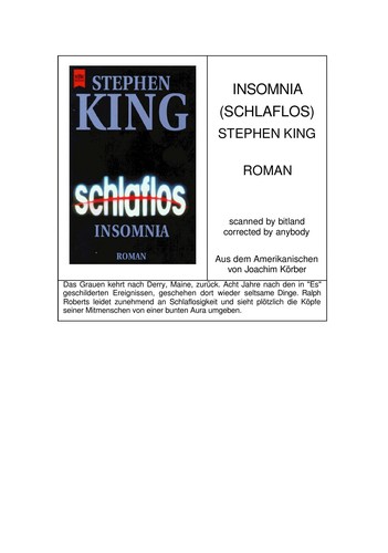 Schlaflos (German language, 1994, Heyne)
