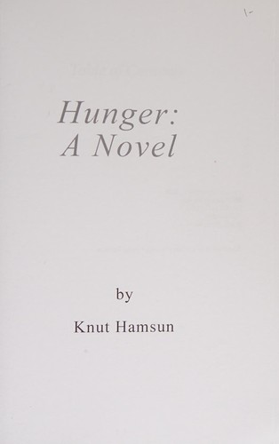 Hunger (2009, CreateSpace)