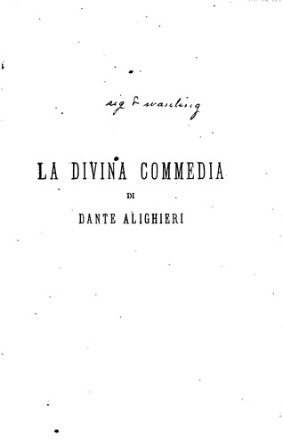 La divina commedia (1879, Ed. Sonzogno)