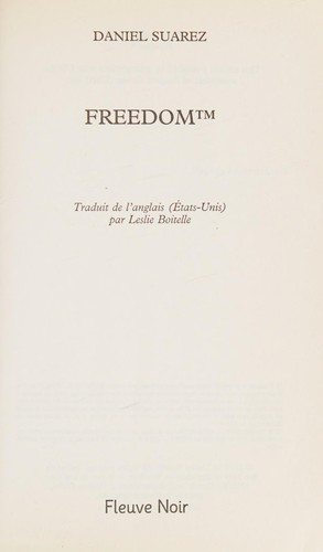 Freedom TM (French language, 2011, Fleuve noir)