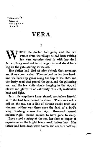 Vera (1921, Doubleday, Page)